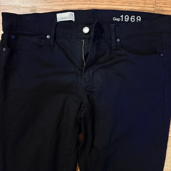 GAP 1969 Women's Black Legging Jeans Size 29 L - Picture 7 of 12